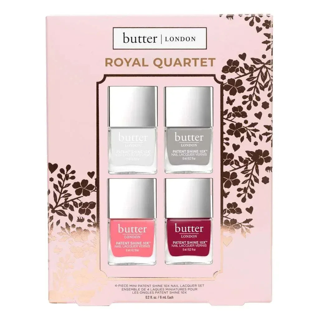 butter LONDON Royal Quartet Mini Patent Shine 10x Nail Lacquer Set, 0.2 fl oz, 4-piece