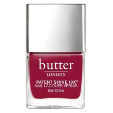 butter LONDON Mini Patent Shine 10x nail lacquer, deep red shade bottle