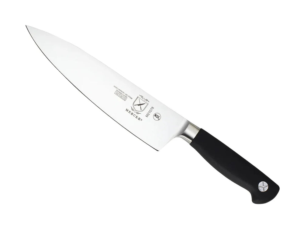 Mercer Culinary Genesis 8" Steel Short Bolster Chef's Knife, Black - USA MEGA SHOP