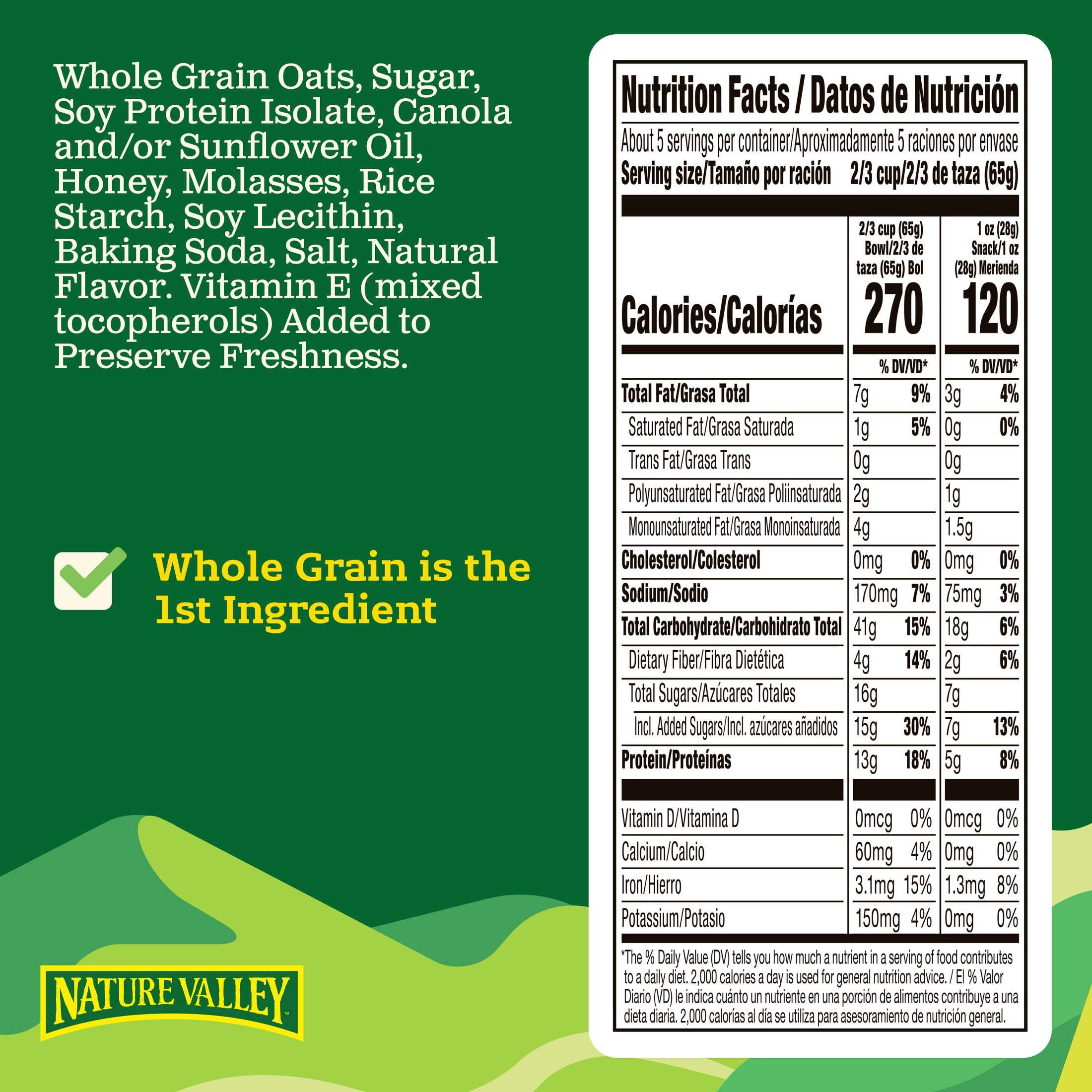 Nature Valley Protein Oats and Honey Granola Pouch, 11 oz