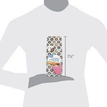 Ground coffee bag shown on person, approx. 7 1/4 in height