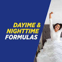 Daytime & nighttime formulas promotional panel for cold relief syrup