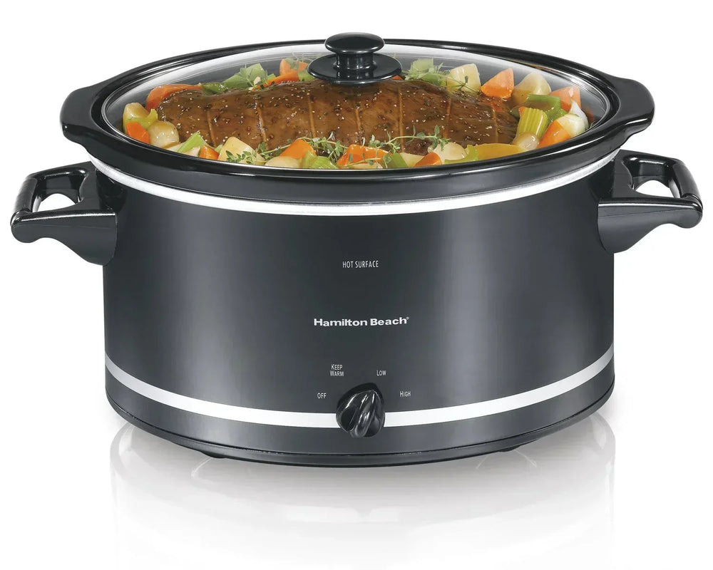 Hamilton Beach 8 Qt Slow Cooker, Stoneware Crock with Removable Pot - USA MEGA SHOP