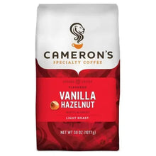 Vanilla hazelnut light roast ground coffee bag, 38 oz, Cameron's Specialty Coffee