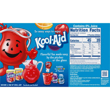 Kool-Aid Jammers drink box back with Nutrition Facts panel