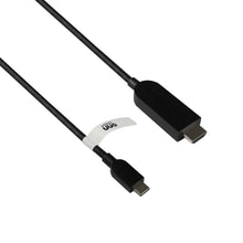 USB-C to HDMI cable showing both black end connectors