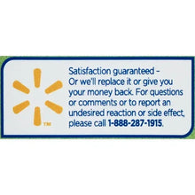Satisfaction guaranteed sticker with phone number on multivitamin product