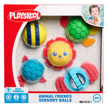 Playskool sensory balls set in retail box with six colorful Animal Friends balls