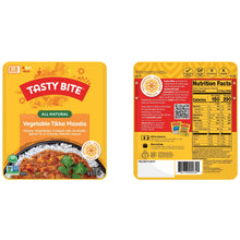 Vegetable tikka masala pouch set showing front and back labels