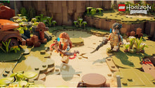 LEGO Horizon Adventures PS5 game screenshot with two characters in a blocky arena