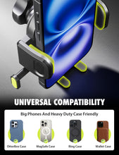 Universal car phone mount cradle with vent mount arms and non-slip side clips