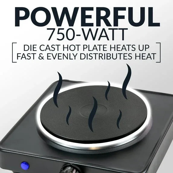 HomeCraft HCSB75BK Single Burner Hot Plate