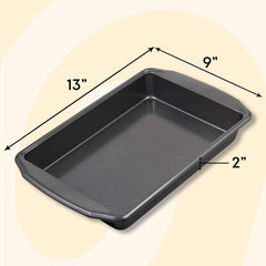 Wilton Premium Non-Stick Oblong Large Brownie Pan 9" x 13" Rectangular Baking Pan, Packaging May Vary