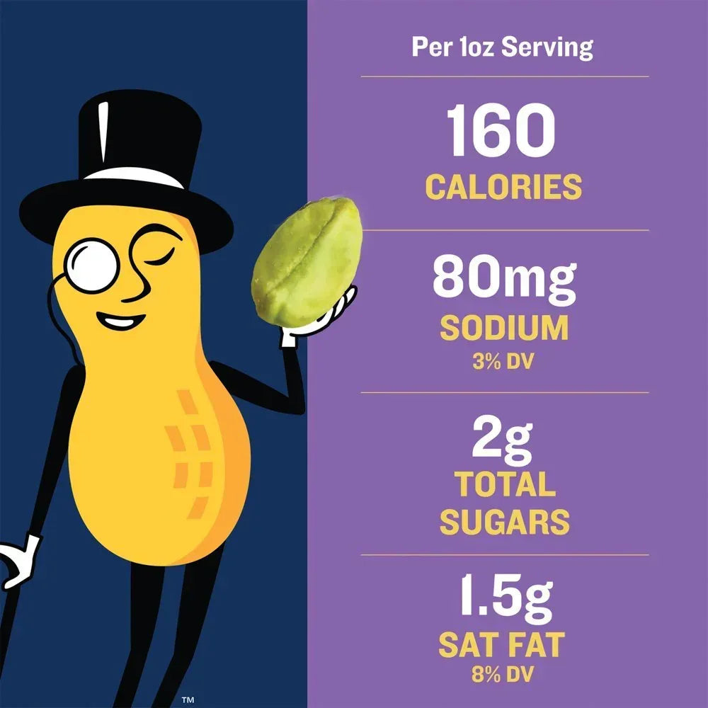 Deluxe Pistachio Mix, Party Snacks, Plant-Based Protein, 14.5 Oz Canister