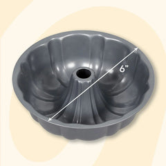 Wilton Everyday Non-Stick Bundt Cake Pan 6" Fluted Tube Baking Pan, Packaging May Vary