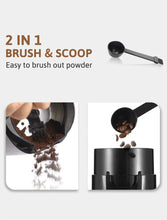 2-in-1 brush and scoop accessory for electric coffee grinder