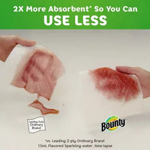 White paper towel sheets with visible red stains in side-by-side comparison
