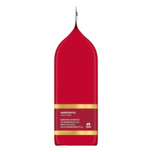Medium roast whole bean coffee bag back panel with ingredients text