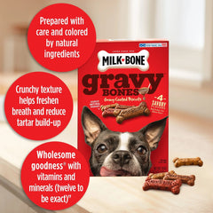 Milk Bone GravyBones Dog Biscuits, Small Dog Treats, 7 lb.