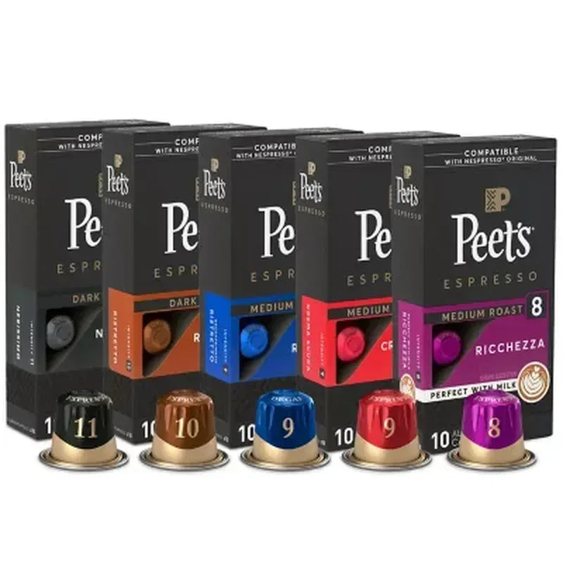 Peets Coffee Variety Capsules (10 Ct. per Pk., 5 Pk.)
