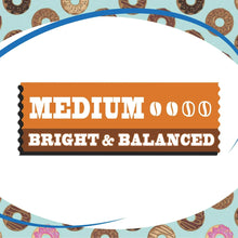 Coffee roast profile label: Medium 0000, Bright & Balanced