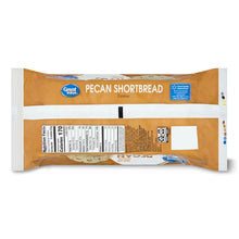 Back of Great Value pecan shortbread cookies bag with barcode and product details
