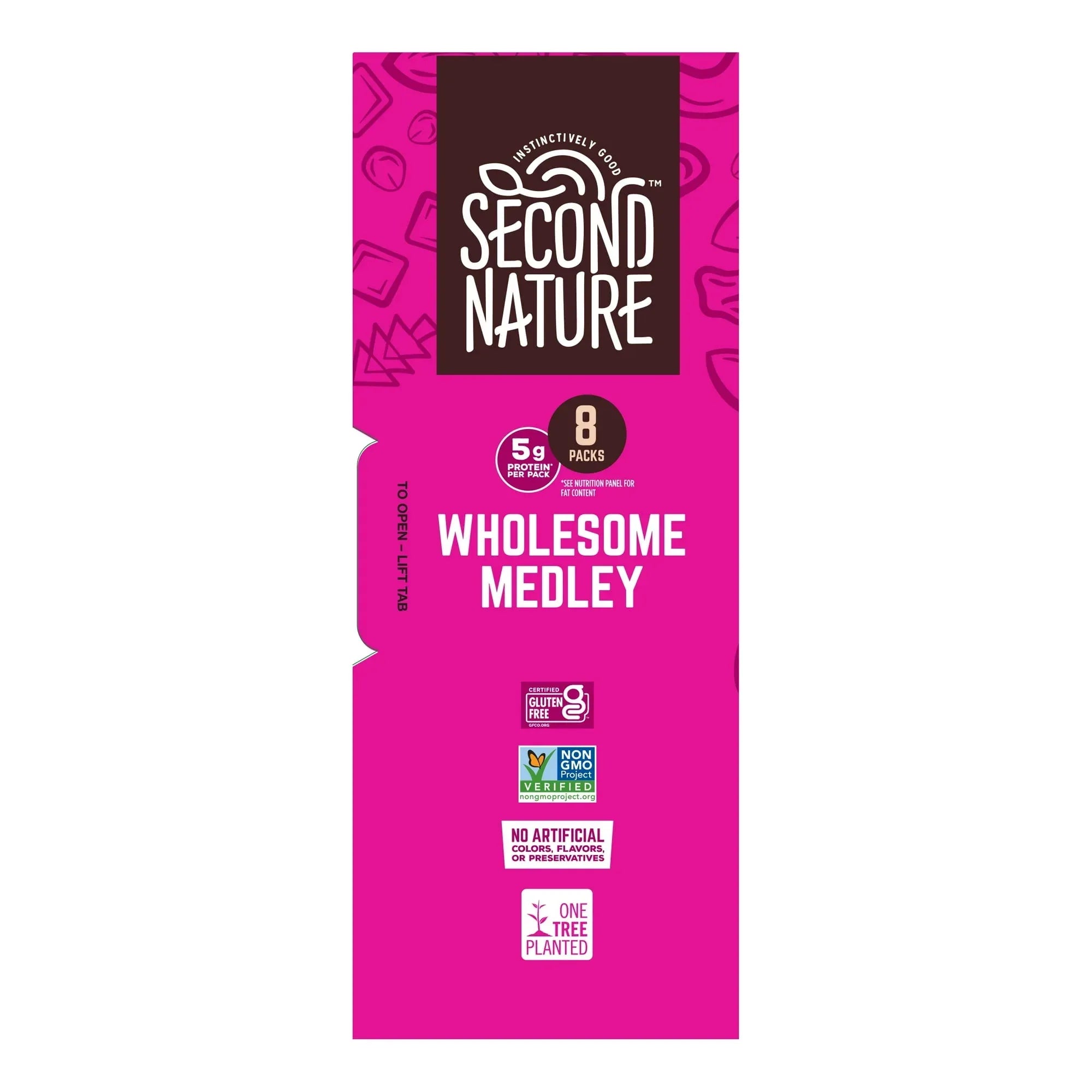 Second Nature Wholesome Medley Trail Mix, 12 oz, 8 Count – Gluten Free Single-Serve Snack Bags