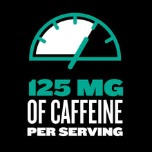 125 mg caffeine per serving nutrition icon graphic