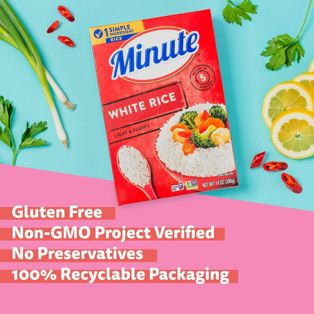 Minute Instant White Rice, Light and Fluffy, Gluten Free, 14 oz - USA MEGA SHOP