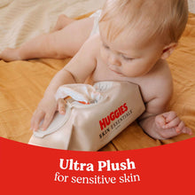 Baby wipes pack with Ultra Plush for sensitive skin text