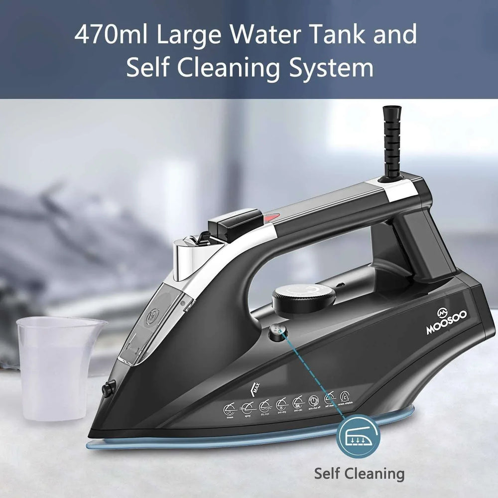 Moosoo Steam Iron 1800W Dry Iron Lightweight Anti-drip Iron with Auto-Off, ST1800 - USA MEGA SHOP