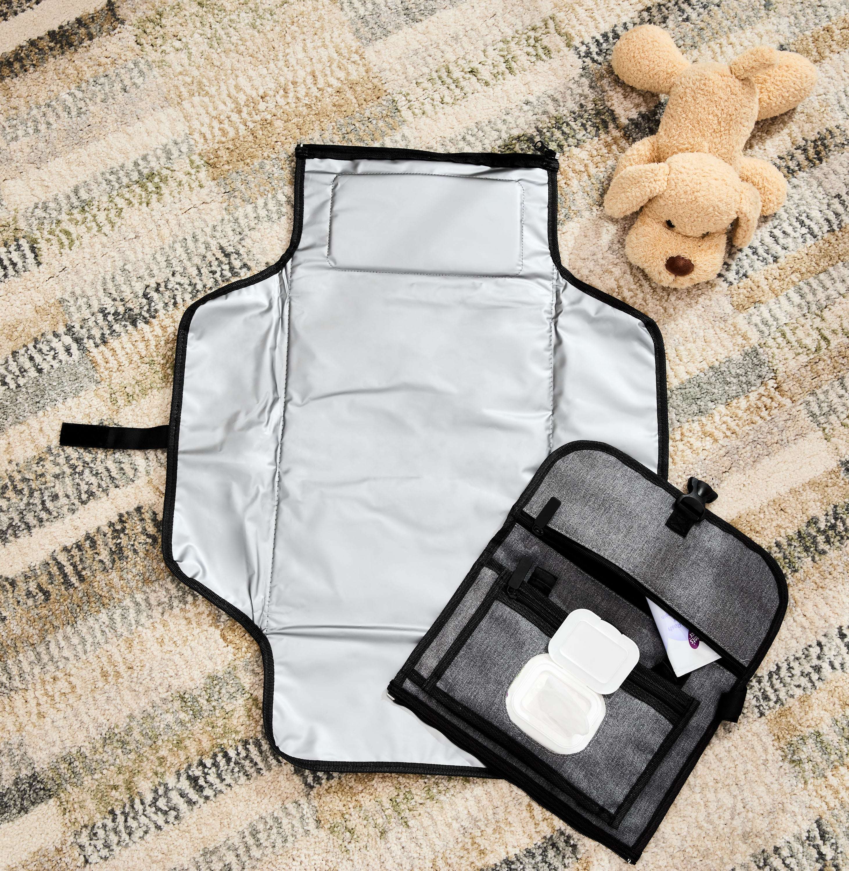 Parent's Choice Portable Changing Pad, Gray, 41.5" x 21.3"