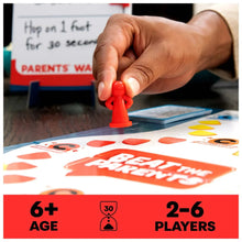 Red game pawn on board with wager cards and challenge markers