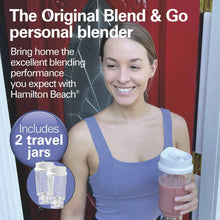 Personal blender with travel jar, plus two included travel jars shown near the blender