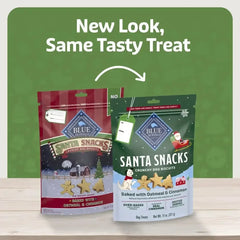 Blue Buffalo Santa Snacks Crunchy Dog Biscuits, Oven-Baked, Oatmeal & Cinnamon, 11-oz. Bag