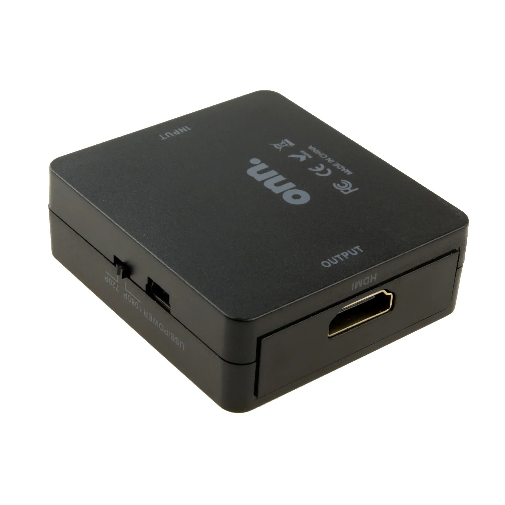 onn Composite AV to HDMI Converter, Black