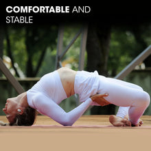 Sports true wireless earbuds being worn during stretching exercise