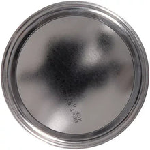 Peach iced tea mix can lid with shiny metal top and outer rim