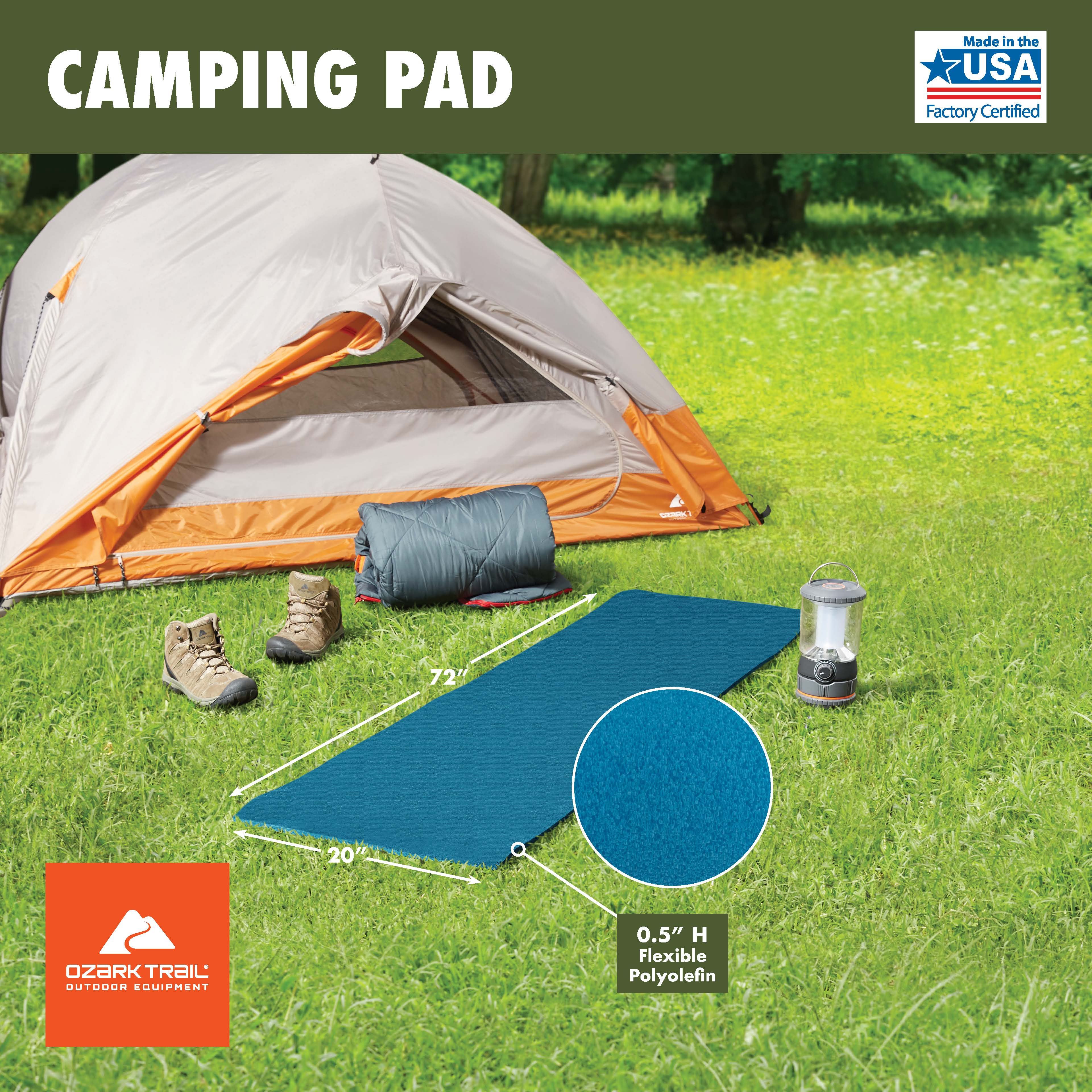 Ozark Trail Closed Cell Foam Blue Camp Sleeping Pad