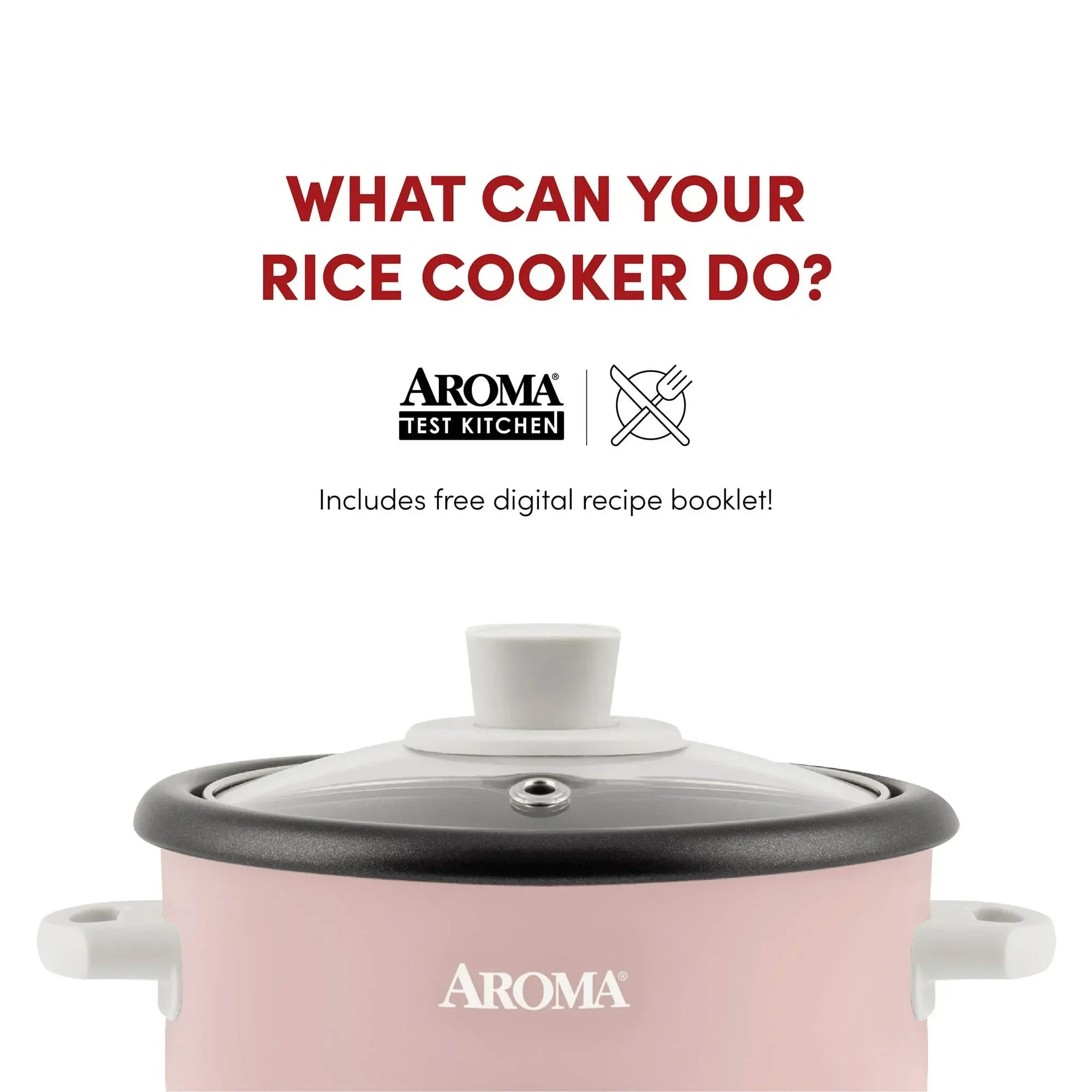 AROMA 4-Cup (Cooked) / 1 Qt. Rice & Grain Cooker, Pink