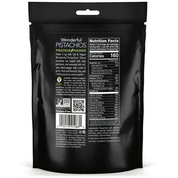 Wonderful Pistachios In-Shell Salt & Pepper Nuts, 14 Ounce Bag