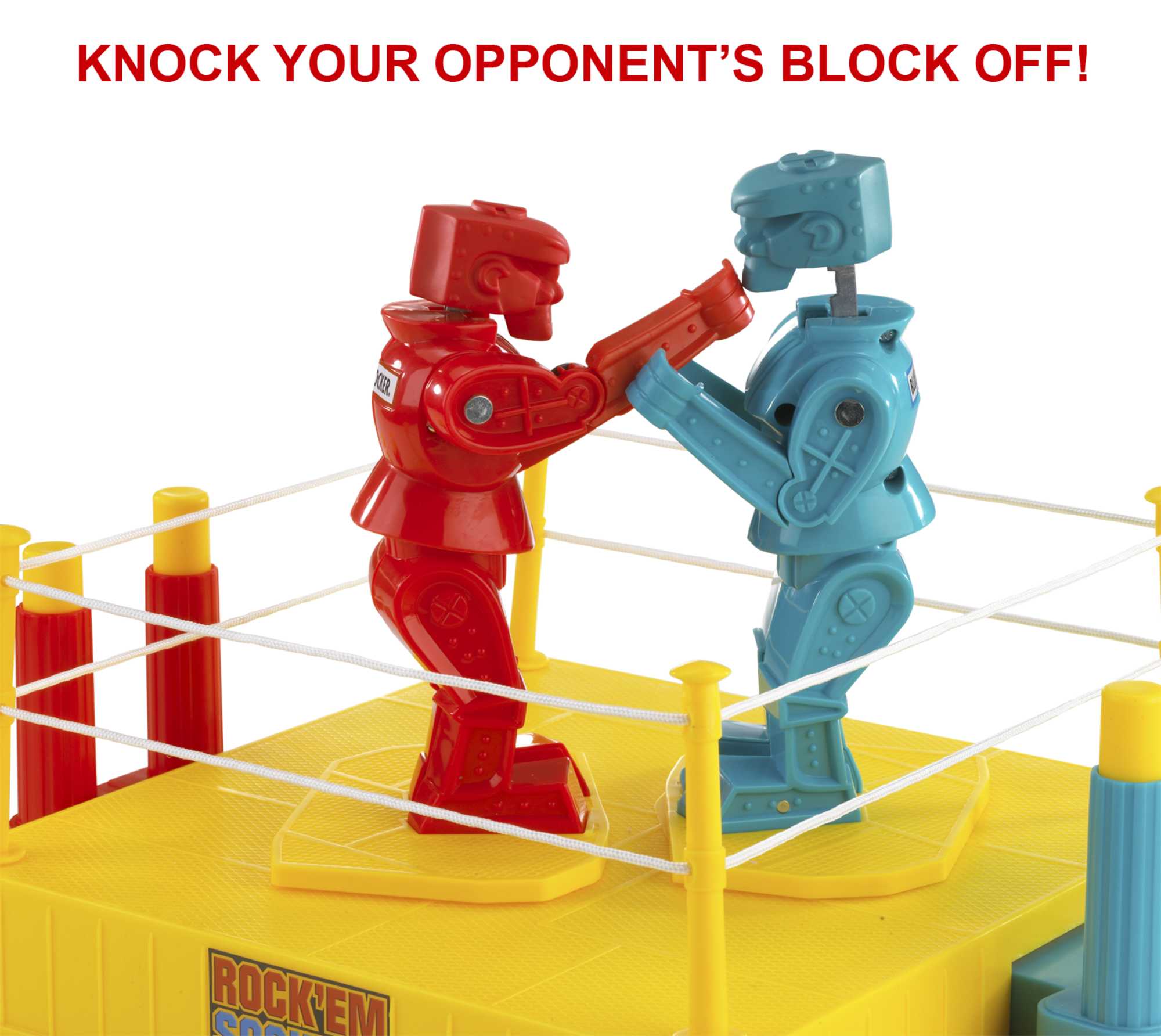 Rock 'Em Sock 'Em Robots Kids Game, Fighting Robots with Red Rocker & Blue Bomber