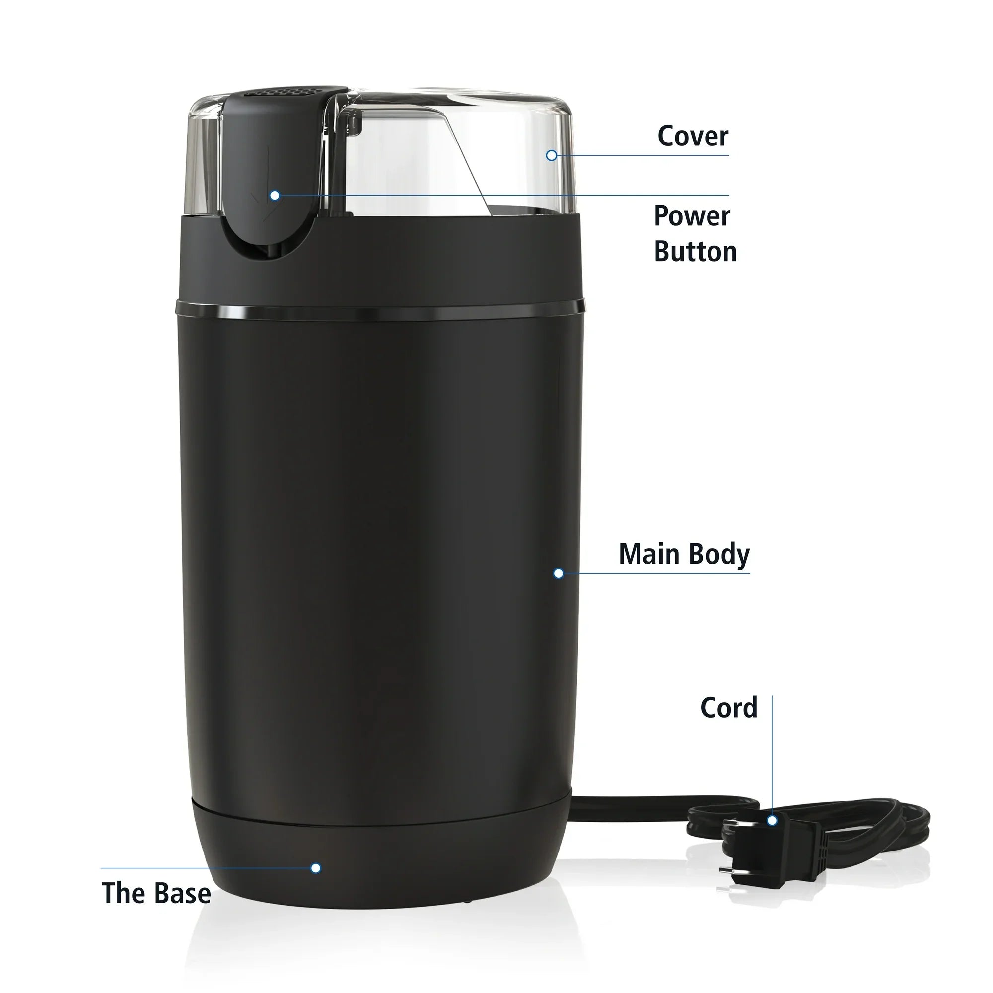 Mainstays Black Electric Coffee Grinder