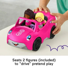 Fisher-Price Little People Barbie Convertible Toy Car with Music Sounds & 2 Figures for Toddlers - USA MEGA SHOP