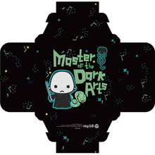 Diamond painting kit pouch insert with dark graphic of a cute character and “Master of the Dark Arts”