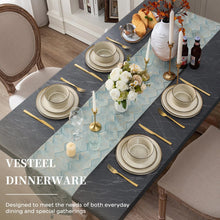 Cream ceramic dinnerware set with gold-rim plates and bowls