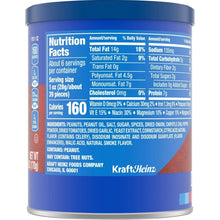 Planters chipotle peanuts canister back label showing Nutrition Facts and ingredients
