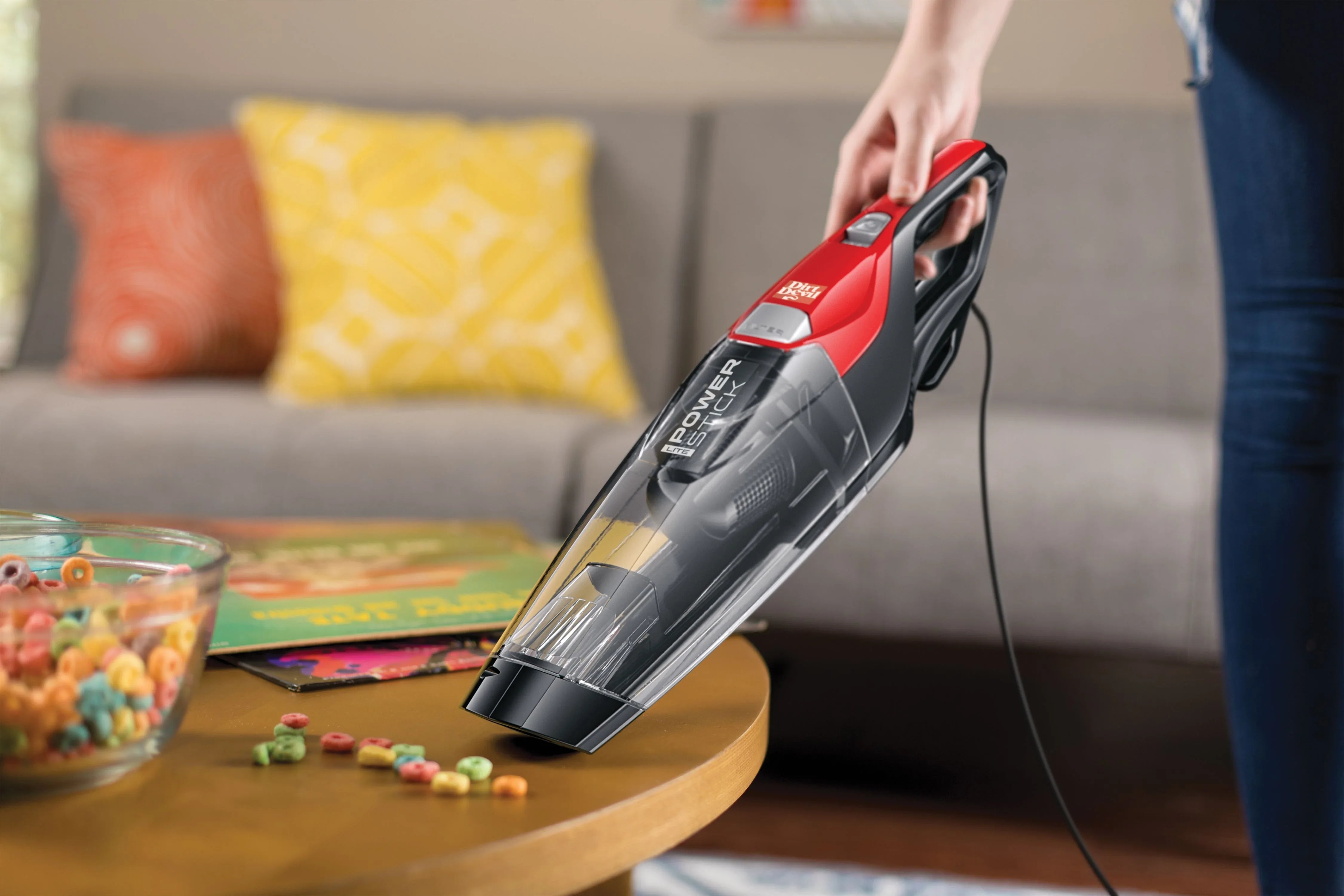 Dirt Devil Power Stick Lite 4-in-1 Corded Stick Vacuum Cleaner, for Rugs, Hard Floor, Upholstery, Lightweight, Attached Hand Vacuum, Small Spaces, SD22030