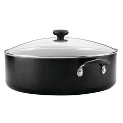 Farberware Easy Clean 14 Inch Nonstick One-Pot / Stockpot / Dutch Oven Family Braising Pan with Lid, Dishwasher Safe, Black