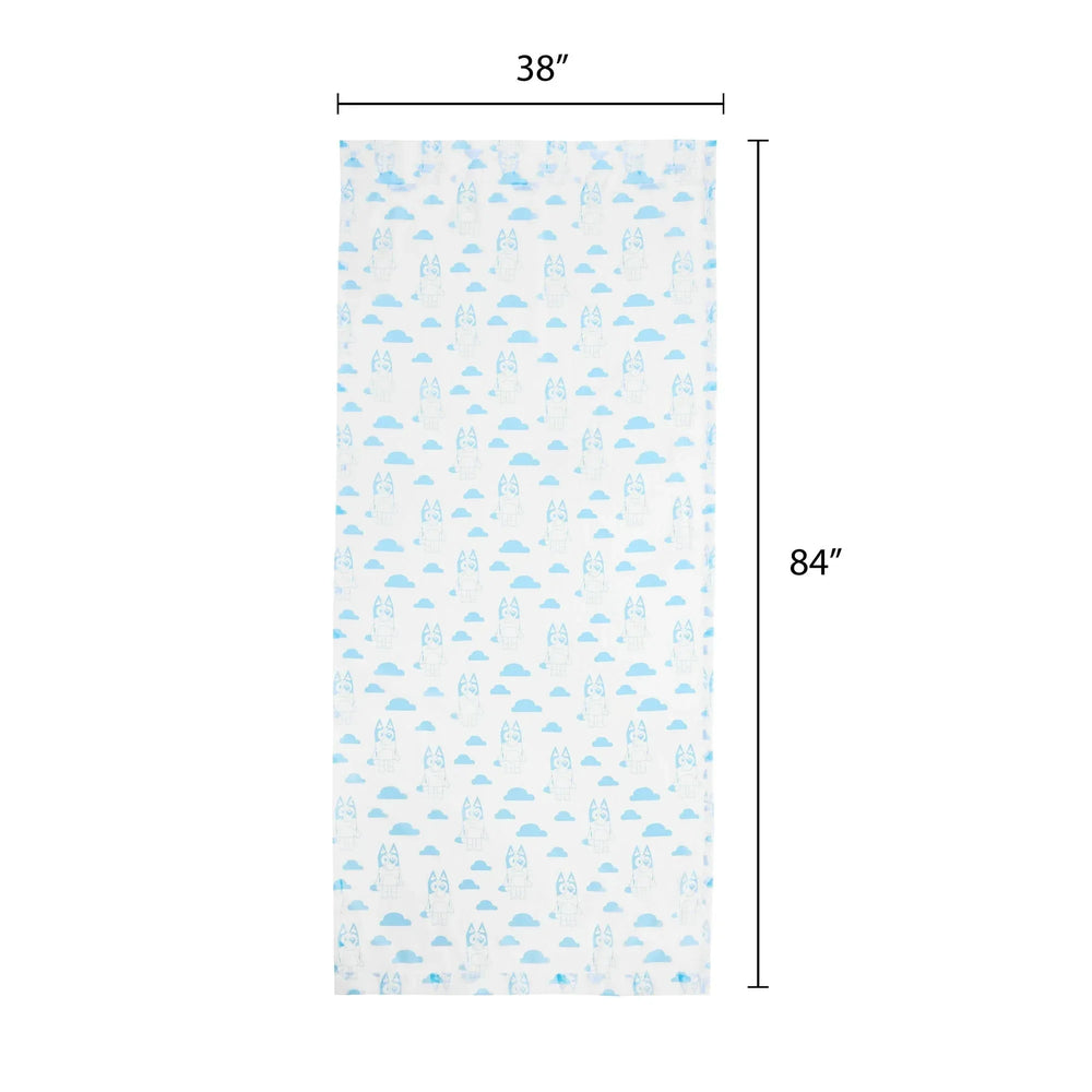 Bluey Dream Sheer Kids Drape, 38" x 84", White, BBC Studios - USA MEGA SHOP